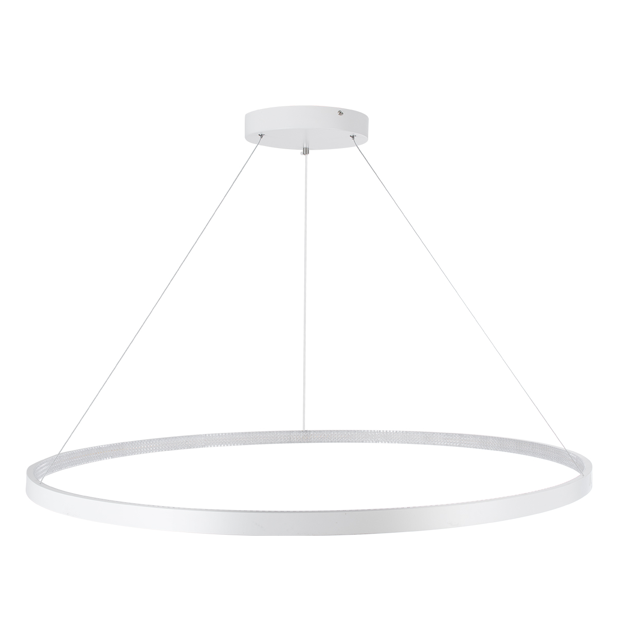 LEDTM® DIAMOND 61518 Μοντέρνο Κρεμαστό Φωτιστικό Οροφής LED 75W 8400lm 360° AC 220-240V IP20 Ρυθμιζόμενο Λευκό CCT με Χειριστήριο από 2700K έως 6000K Dimmable - Lumileds SMD Chip - Λευκό Ματ - Μ100 x Π100 x Υ90cm - 3 Χρόνια Εγγύηση - Image 5