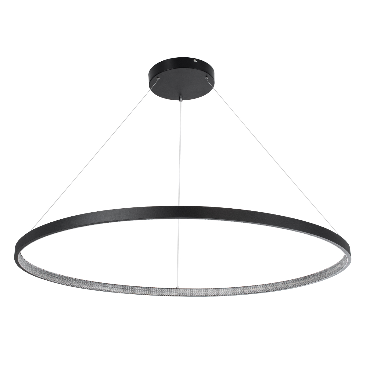 LEDTM® DIAMOND 61519 Μοντέρνο Κρεμαστό Φωτιστικό Οροφής LED 75W 8400lm 360° AC 220-240V IP20 Ρυθμιζόμενο Λευκό CCT με Χειριστήριο από 2700K έως 6000K Dimmable - Lumileds SMD Chip - Μαύρο Ματ - Μ100 x Π100 x Υ90cm - 3 Χρόνια Εγγύηση - Image 3