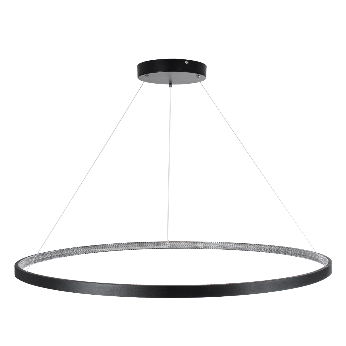 LEDTM® DIAMOND 61519 Μοντέρνο Κρεμαστό Φωτιστικό Οροφής LED 75W 8400lm 360° AC 220-240V IP20 Ρυθμιζόμενο Λευκό CCT με Χειριστήριο από 2700K έως 6000K Dimmable - Lumileds SMD Chip - Μαύρο Ματ - Μ100 x Π100 x Υ90cm - 3 Χρόνια Εγγύηση - Image 5