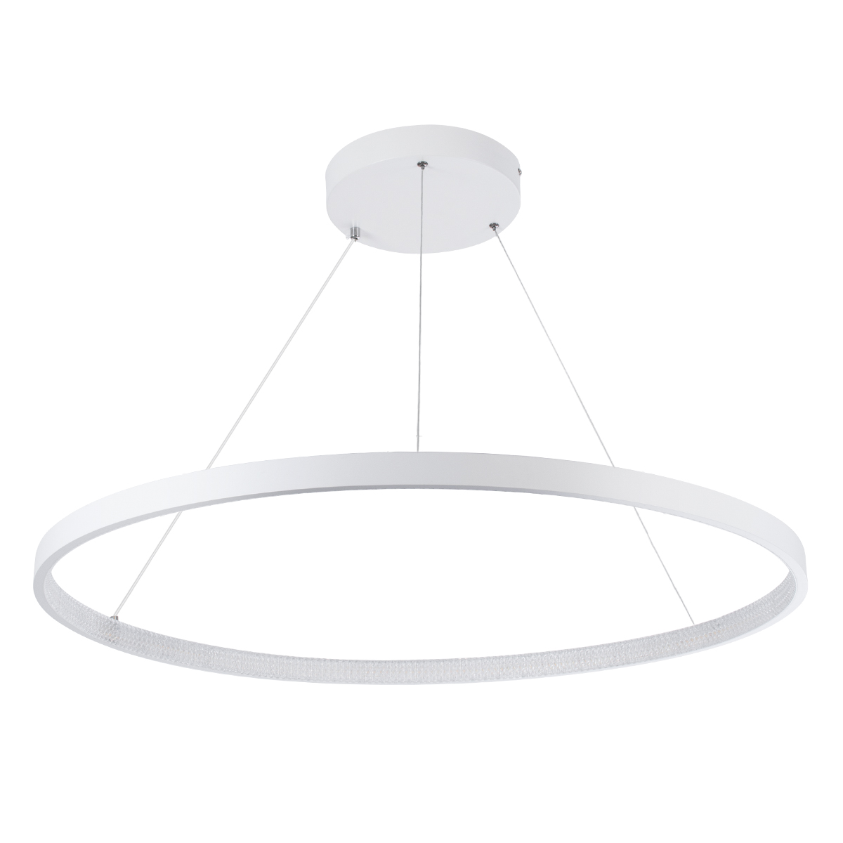 LEDTM® DIAMOND 61521 Μοντέρνο Κρεμαστό Φωτιστικό Οροφής LED 67W 7504lm 360° AC 220-240V IP20 Ρυθμιζόμενο Λευκό CCT με Χειριστήριο από 2700K έως 6000K Dimmable - Lumileds SMD Chip - Λευκό Ματ - Μ80 x Π80 x Υ110cm - 3 Χρόνια Εγγύηση - Image 3