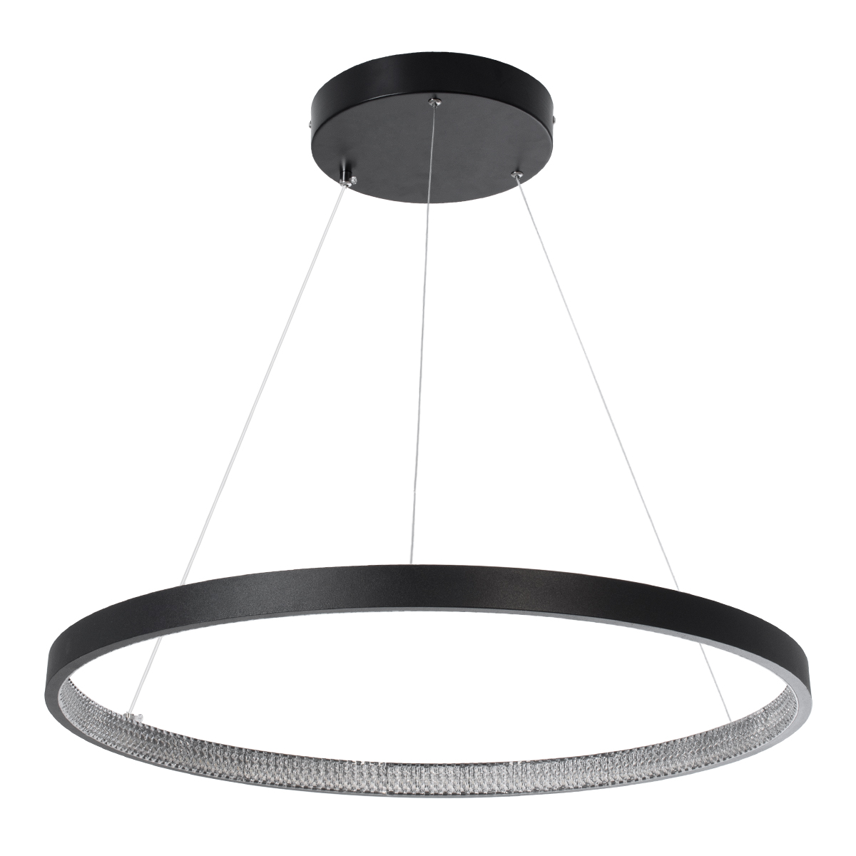 LEDTM® DIAMOND 61522 Μοντέρνο Κρεμαστό Φωτιστικό Οροφής LED 45W 5040lm 360° AC 220-240V IP20 Ρυθμιζόμενο Λευκό CCT με Χειριστήριο από 2700K έως 6000K Dimmable - Lumileds SMD Chip - Μαύρο Ματ - Μ60 x Π60 x Υ3cm - 3 Χρόνια Εγγύηση - Image 3