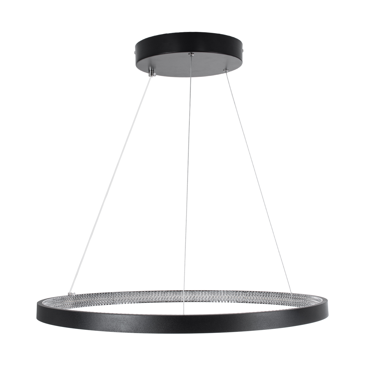 LEDTM® DIAMOND 61522 Μοντέρνο Κρεμαστό Φωτιστικό Οροφής LED 45W 5040lm 360° AC 220-240V IP20 Ρυθμιζόμενο Λευκό CCT με Χειριστήριο από 2700K έως 6000K Dimmable - Lumileds SMD Chip - Μαύρο Ματ - Μ60 x Π60 x Υ3cm - 3 Χρόνια Εγγύηση - Image 5