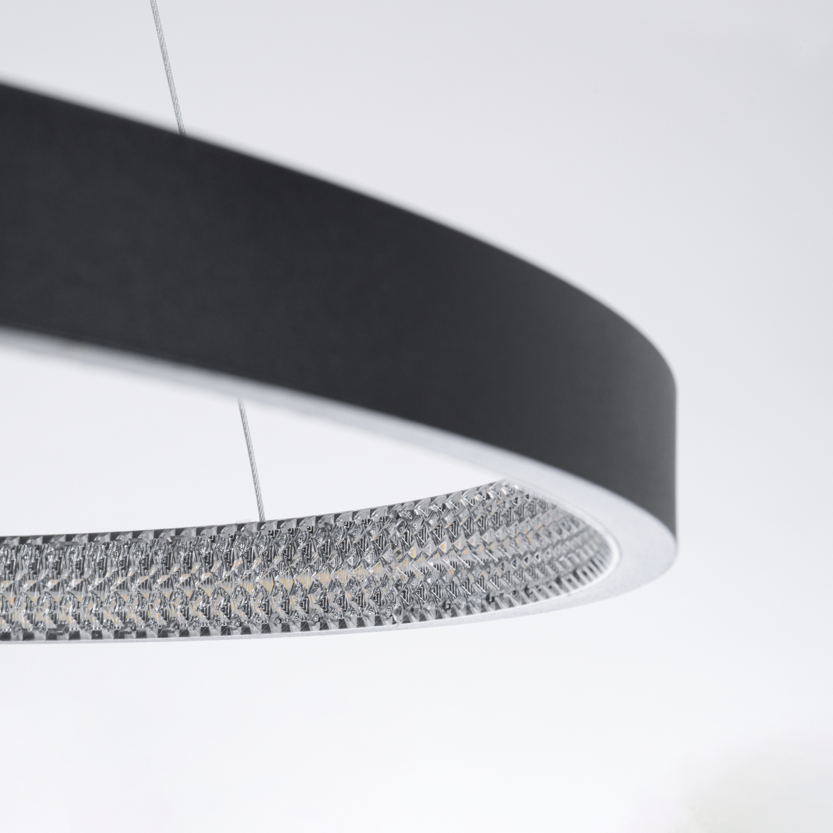 LEDTM® DIAMOND 61522 Μοντέρνο Κρεμαστό Φωτιστικό Οροφής LED 45W 5040lm 360° AC 220-240V IP20 Ρυθμιζόμενο Λευκό CCT με Χειριστήριο από 2700K έως 6000K Dimmable - Lumileds SMD Chip - Μαύρο Ματ - Μ60 x Π60 x Υ3cm - 3 Χρόνια Εγγύηση - Image 6