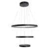 LEDTM® DIAMOND TRIO 61523 Μοντέρνο Κρεμαστό Φωτιστικό Οροφής LED 100W 11200lm 360° AC 220-240V IP20 Ρυθμιζόμενο Λευκό CCT με Χειριστήριο από 2700K έως 6000K Dimmable - Lumileds SMD Chip - Μαύρο Ματ - Μ90 x Π90 x Υ90cm - 3 Χρόνια Εγγύηση - Image 3