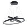 LEDTM® DIAMOND TRIO 61523-DECO Μοντέρνο Κρεμαστό Φωτιστικό Οροφής LED 100W 11200lm 360° AC 220-240V IP20 Ρυθμιζόμενο Λευκό CCT με Χειριστήριο από 2700K έως 6000K Dimmable - Lumileds SMD Chip - Μαύρο Ματ - Μ90 x Π90 x Υ90cm - 3 Χρόνια Εγγύηση - Image 2
