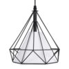 LEDTM® EIFFEL 61569 Vintage Κρεμαστό Φωτιστικό Οροφής με Ντουί 3 x E27 AC 220-240V IP20 - Μαύρο & Λευκό - Μ68 x Π25 x Υ130cm - Image 8