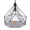 LEDTM® EIFFEL 61569 Vintage Κρεμαστό Φωτιστικό Οροφής με Ντουί 3 x E27 AC 220-240V IP20 - Μαύρο & Λευκό - Μ68 x Π25 x Υ130cm - Image 9