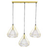 LEDTM® EIFFEL 61571 Vintage Κρεμαστό Φωτιστικό Οροφής με Ντουί 3 x E27 AC 220-240V IP20 - Χρυσό & Λευκό - Μ68 x Π25 x Υ130cm - Image 6