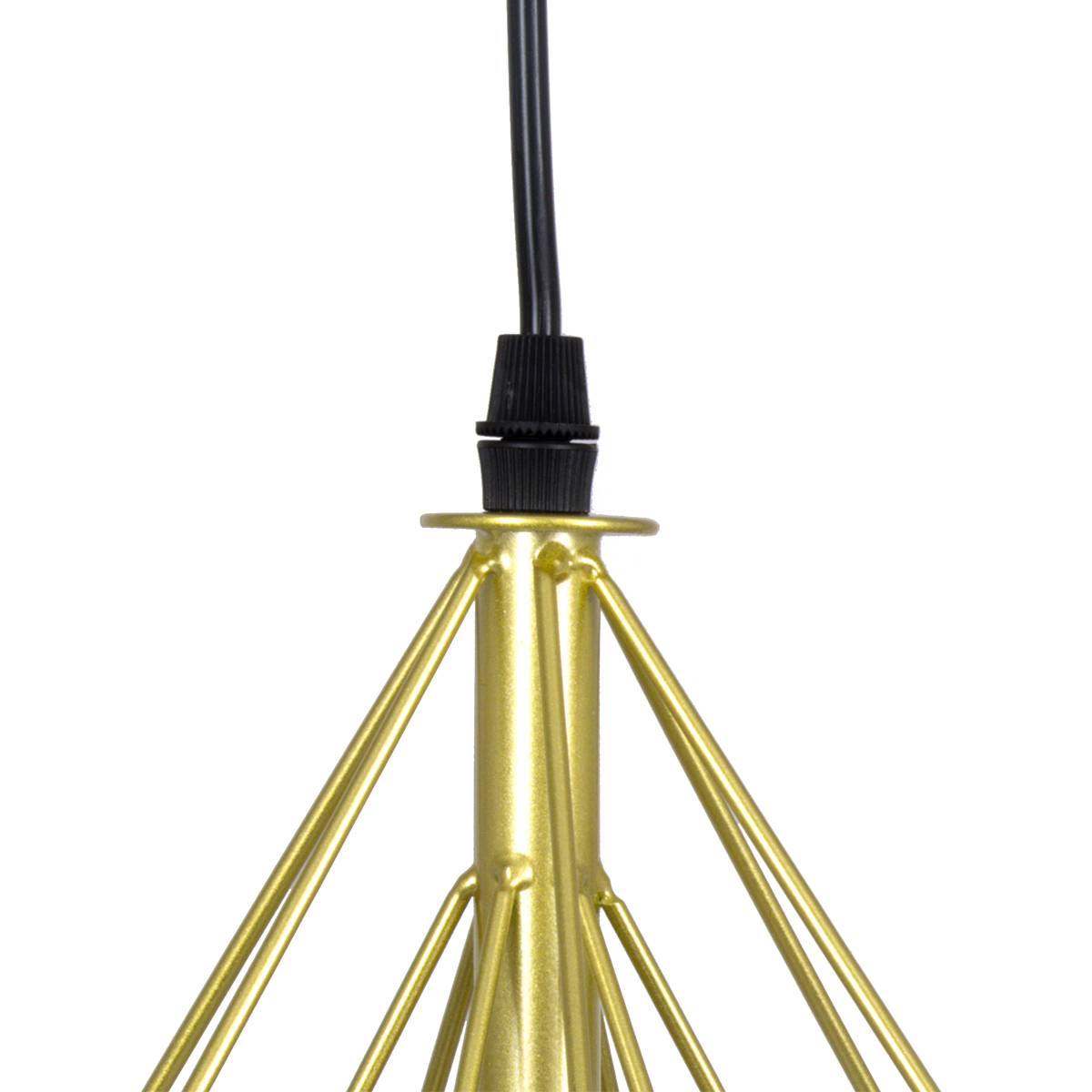LEDTM® EIFFEL 61571 Vintage Κρεμαστό Φωτιστικό Οροφής με Ντουί 3 x E27 AC 220-240V IP20 - Χρυσό & Λευκό - Μ68 x Π25 x Υ130cm - Image 7
