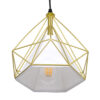 LEDTM® EIFFEL 61571 Vintage Κρεμαστό Φωτιστικό Οροφής με Ντουί 3 x E27 AC 220-240V IP20 - Χρυσό & Λευκό - Μ68 x Π25 x Υ130cm - Image 9