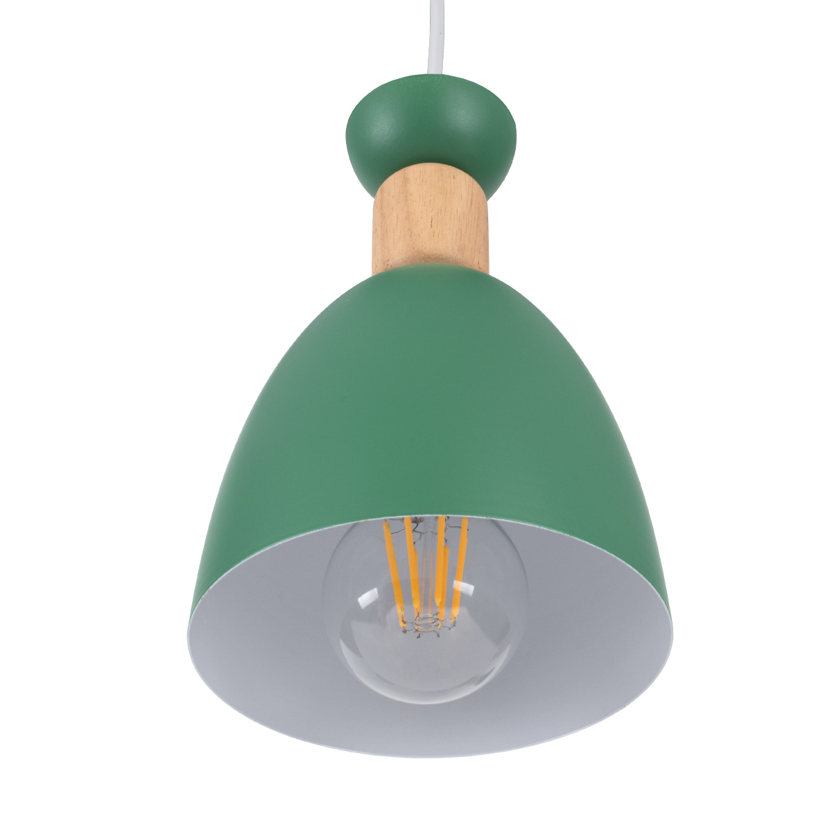 LEDTM® AVA 61575 Μοντέρνο Κρεμαστό Φωτιστικό Οροφής με Ντουί 3 x E27 AC 220-240V IP20 - Πράσινο & Μπεζ - Μ35 x Π35 x Υ130cm - Image 7