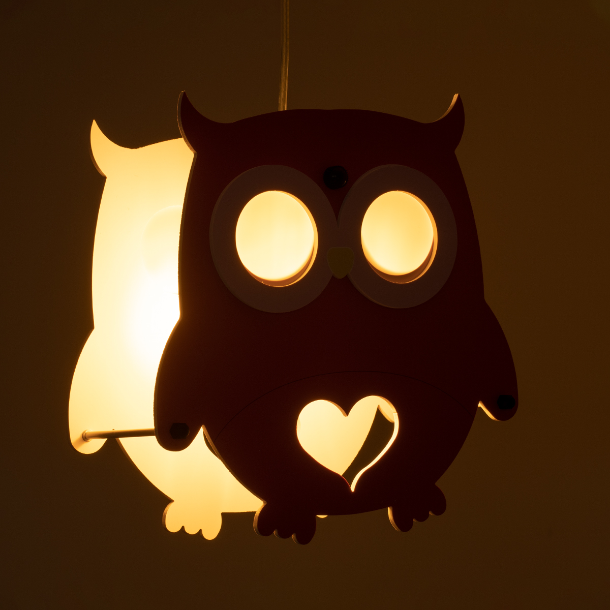 LEDTM® OWL 61576 Παιδικό Κρεμαστό Φωτιστικό Οροφής με Ντουί 1 x E27 AC 220-240V IP20 - Πολύχρωμο - Μ29.5 x Π15.5 x Υ30.5cm - Image 3