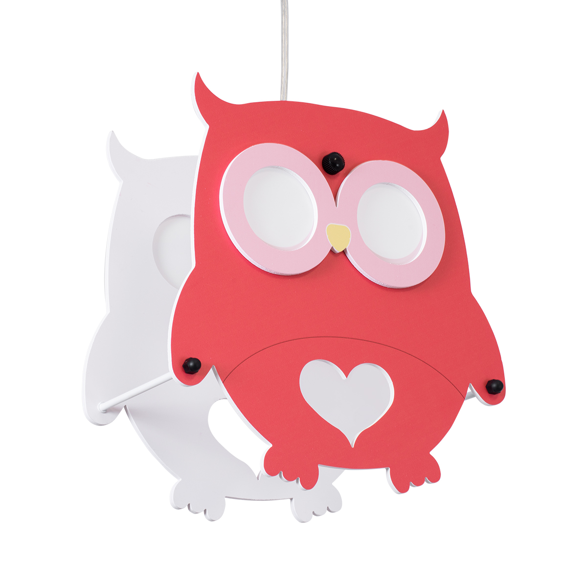 LEDTM® OWL 61576 Παιδικό Κρεμαστό Φωτιστικό Οροφής με Ντουί 1 x E27 AC 220-240V IP20 - Πολύχρωμο - Μ29.5 x Π15.5 x Υ30.5cm - Image 6