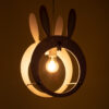 LEDTM® BUNNY 61577 Παιδικό Κρεμαστό Φωτιστικό Οροφής με Ντουί 1 x E27 AC 220-240V IP20 - Ροζ & Λευκό - Μ27.2 x Π15.5 x Υ40cm - Image 3