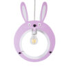 LEDTM® BUNNY 61577 Παιδικό Κρεμαστό Φωτιστικό Οροφής με Ντουί 1 x E27 AC 220-240V IP20 - Ροζ & Λευκό - Μ27.2 x Π15.5 x Υ40cm - Image 5