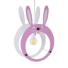 LEDTM® BUNNY 61577 Παιδικό Κρεμαστό Φωτιστικό Οροφής με Ντουί 1 x E27 AC 220-240V IP20 - Ροζ & Λευκό - Μ27.2 x Π15.5 x Υ40cm - Image 7