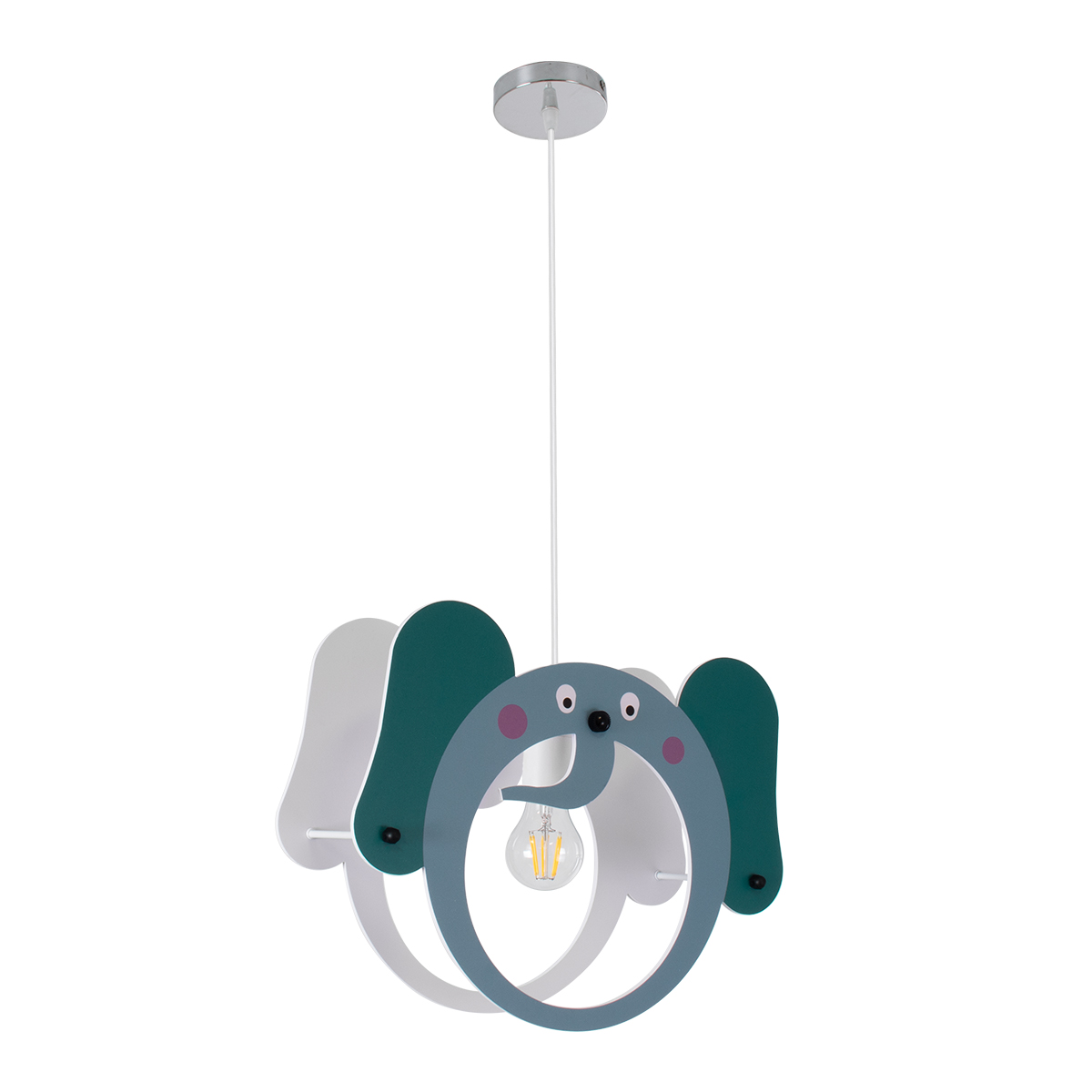 LEDTM® ELEPHANT 61578 Παιδικό Κρεμαστό Φωτιστικό Οροφής με Ντουί 1 x E27 AC 220-240V IP20 - Πολύχρωμο - Μ37.7 x Π15.5 x Υ31.5cm - Image 4