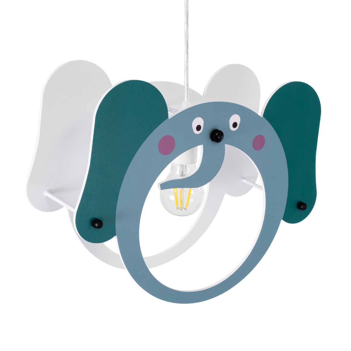 LEDTM® ELEPHANT 61578 Παιδικό Κρεμαστό Φωτιστικό Οροφής με Ντουί 1 x E27 AC 220-240V IP20 - Πολύχρωμο - Μ37.7 x Π15.5 x Υ31.5cm - Image 7