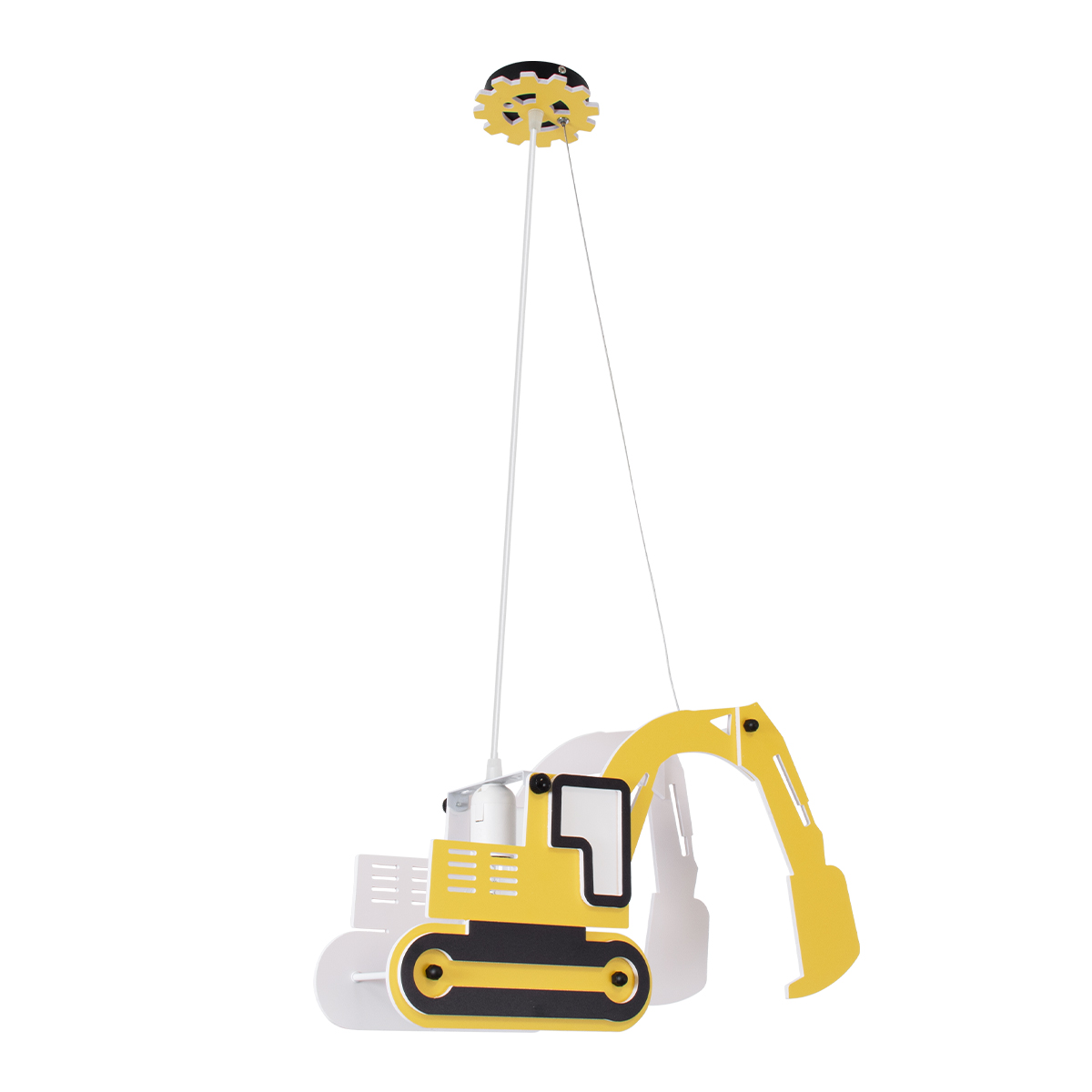 LEDTM® EXCAVATOR 61579 Παιδικό Κρεμαστό Φωτιστικό Οροφής με Ντουί 1 x E27 AC 220-240V IP20 - Κίτρινο & Μαύρο - Μ45 x Π15.5 x Υ27cm - Image 4