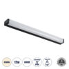 LEDTM® RENATA 60440 Μοντέρνο Φωτιστικό Τοίχου - Απλίκα Καθρέπτη Μπάνιου LED 12W 1400lm 180° AC 220-240V IP44 Φυσικό Λευκό 4500K - Lumileds SMD Chip & TÜV SÜD Driver - Μαύρο Ματ - Μ60 x Π4 x Υ5.5cm - 3 Χρόνια Εγγύηση - Image 2