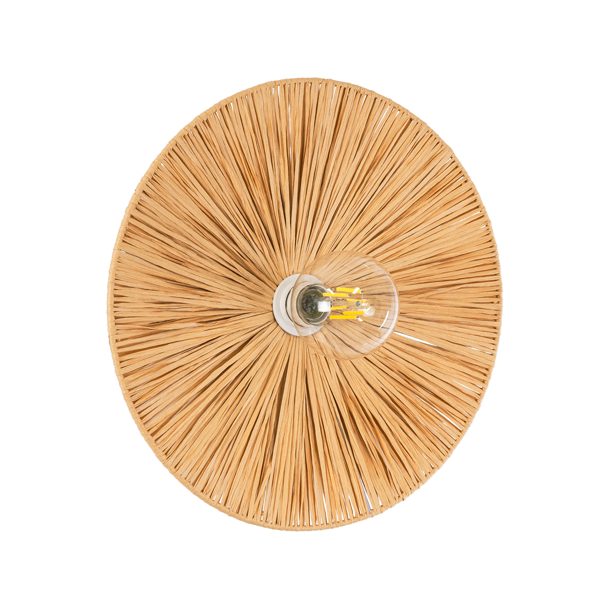 LEDTM® COLOMBO 02277 Boho Φωτιστικό Τοίχου - Απλίκα με Ντουί 1 x E27 AC 220-240V IP20 - Μπεζ - Μ40 x Π40 x Υ9cm - Image 2