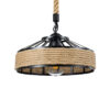 LEDTM® SAHARA 01146 Boho Κρεμαστό Φωτιστικό Οροφής με Ντουί 1 x E27 AC 220-240V IP20 - Μπεζ & Μαύρο - Μ31 x Π31 x Υ14cm - Image 2