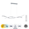 LEDTM® MORALES 61277 Μοντέρνο Κρεμαστό Φωτιστικό Οροφής LED 54W 6048lm 300° AC 220-240V IP20 Ρυθμιζόμενο Λευκό CCT με Χειριστήριο από 2700K έως 6000K Dimmable - Lumileds SMD Chip - Νίκελ Βούρτσας - Μ90 x Π14 x Υ14cm - 3 Χρόνια Εγγύηση - Image 2