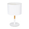 LEDTM® BRONX 01520 Μοντέρνο Επιτραπέζιο Φωτιστικό Πορτατίφ με Ντουί 1 x E27 AC 220-240V IP20 - Λευκό & Μπεζ - Μ25 x Π25 x Υ40cm - Image 2