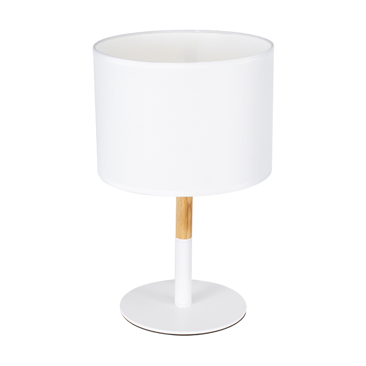 LEDTM® BRONX 01520 Μοντέρνο Επιτραπέζιο Φωτιστικό Πορτατίφ με Ντουί 1 x E27 AC 220-240V IP20 - Λευκό & Μπεζ - Μ25 x Π25 x Υ40cm - Image 2