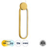 LEDTM® ILDI 61090 Μοντέρνο Κρεμαστό Φωτιστικό Οροφής LED 12W 1440lm 300° AC 220-240V IP20 Ρυθμιζόμενο Λευκό CCT με On/Off 2700K/4500K/6000K - Lumileds SMD Chip - Χρυσό Βούρτσας - Μ10 x Π2.3 x Υ38cm - 3 Χρόνια Εγγύηση - Image 2