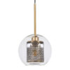 LEDTM® AVERY 00739 Μοντέρνο Κρεμαστό Φωτιστικό Οροφής με Ντουί 1 x E27 AC 220-240V IP20 - Διάφανο & Χρυσό - Μ18 x Π18 x Υ38cm - Image 2