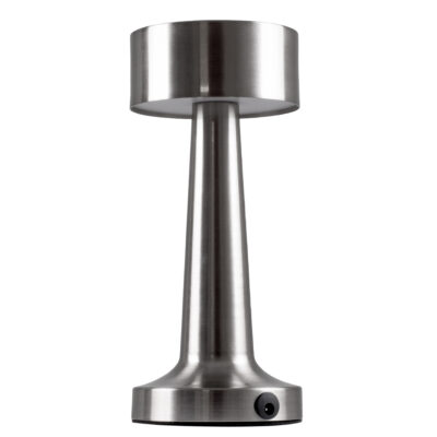 Alternative view of LEDTM® BELLA 76504 Επαναφορτιζόμενο Επιτραπέζιο Φωτιστικό Πορτατίφ LED 1.5W 105lm 120° DC 5V IP44 Θερμό Λευκό 2700K Dimmable Ασημί Αλουμίνιο - Μ9 x Π9 x Υ21cm - 2 Xρόνια Εγγύηση