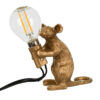 LEDTM® MOUSE 00680 Vintage Επιτραπέζιο Φωτιστικό Πορτατίφ με Ντουί 1 x E12 AC 220-240V IP20 - Χρυσό - Μ12 x Π4 x Υ10cm - Image 2