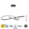 LEDTM® DEXTER 60917 Μοντέρνο Κρεμαστό Φωτιστικό Οροφής LED 120W 13440lm 300° AC 220-240V IP20 Ρυθμιζόμενο Λευκό CCT με Χειριστήριο από 2700K έως 6000K Dimmable - Lumileds SMD Chip - Μαύρο Ματ - Μ103 x Π103 x Υ22cm - 3 Χρόνια Εγγύηση - Image 2