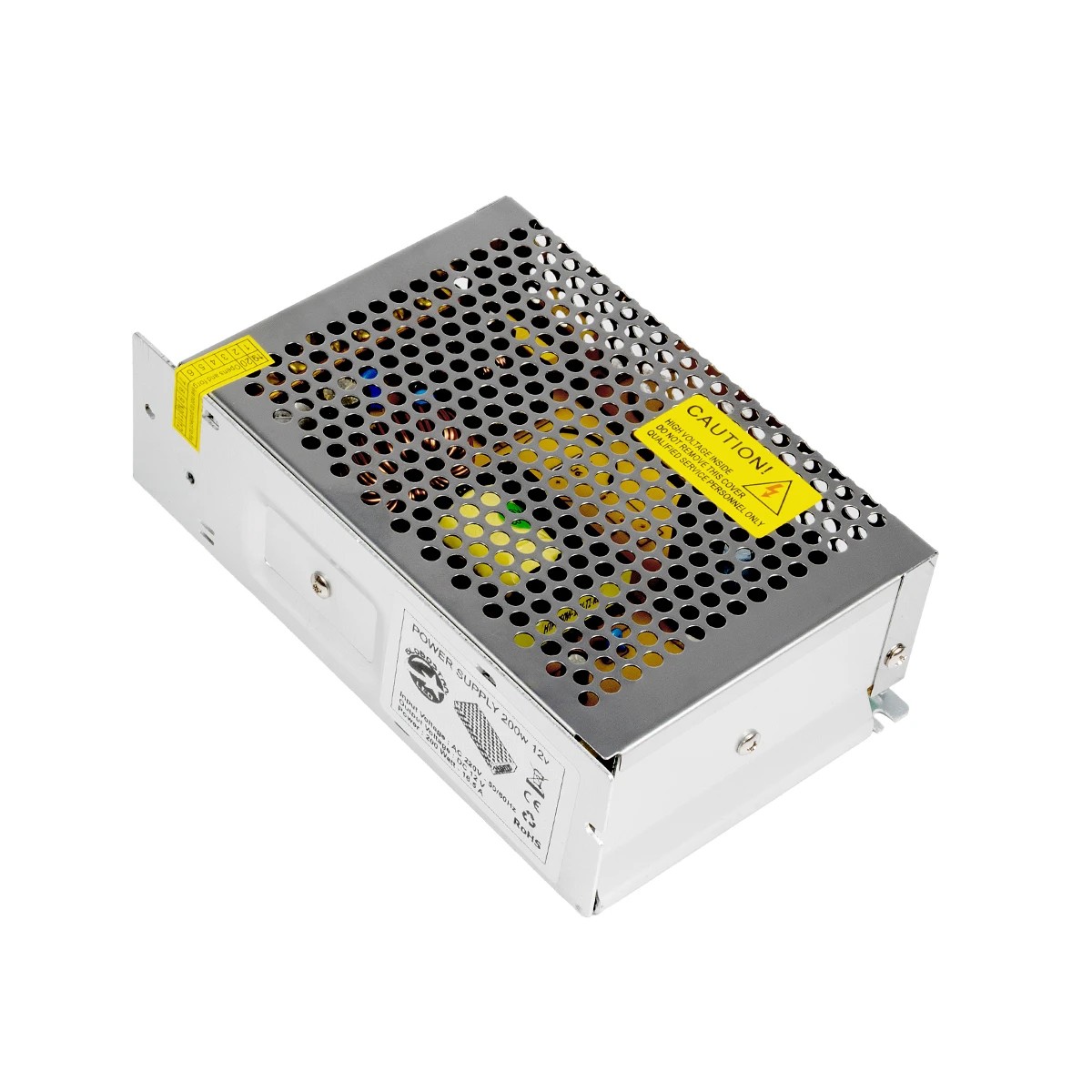 LEDTM® 68730 Μεταλλικό Τροφοδοτικό PELV για Προϊόντα LED 200W 16.5A - AC 220-240V σε DC 12V - IP20 L16 x W10 x H5cm - 2 Χρόνια Εγγύηση - Image 3