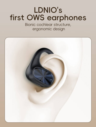 Alternative view of LDNIO earphones με θήκη φόρτισης T07, OWS Bone Conduction, 15mm, 60/500mAh, μαύρα