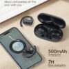 LDNIO earphones με θήκη φόρτισης T07, OWS Bone Conduction, 15mm, 60/500mAh, μαύρα - Image 5