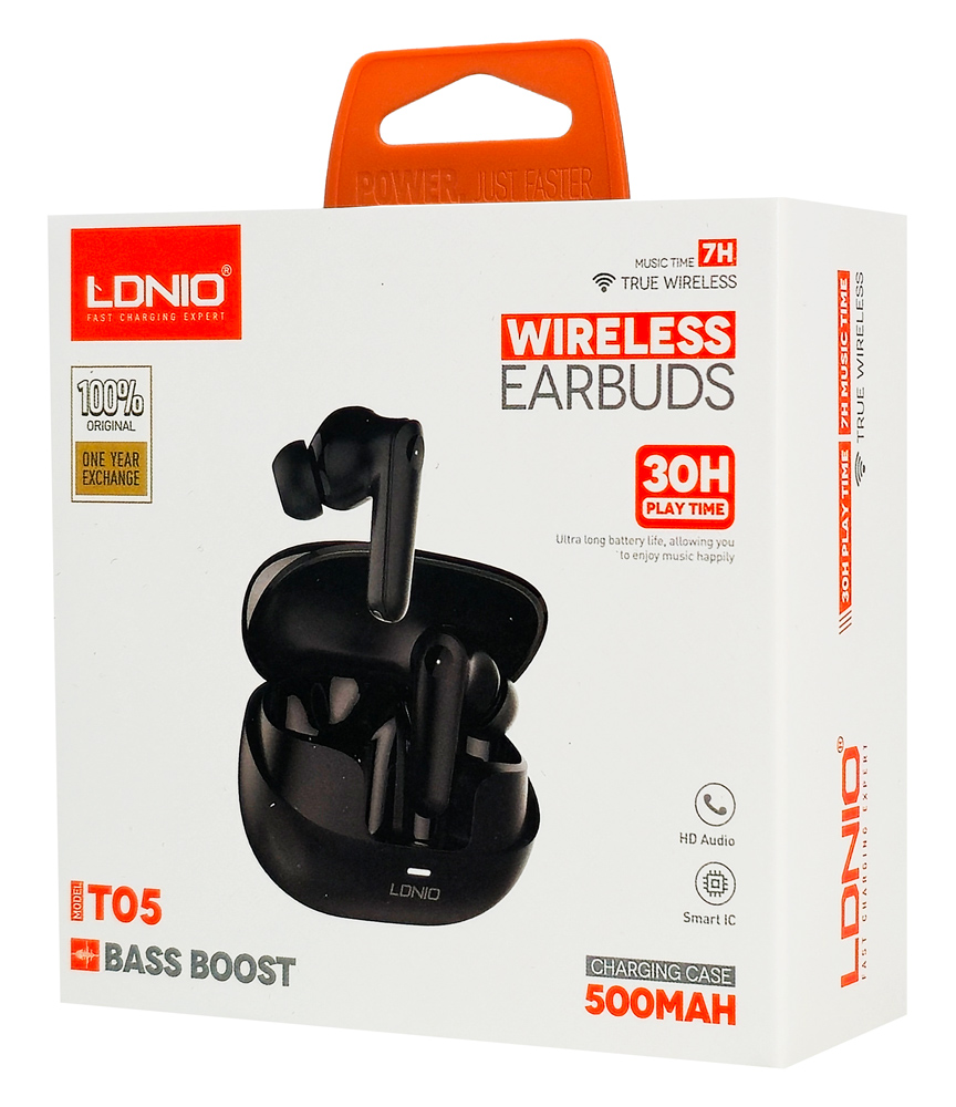 LDNIO earphones με θήκη φόρτισης T07, OWS Bone Conduction, 15mm, 60/500mAh, μαύρα - Image 8
