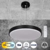 LEDTM® CASPER 61019 Μοντέρνο Κρεμαστό Φωτιστικό Οροφής LED 76W 8372lm 120° AC 220-240V IP20 Ρυθμιζόμενο Λευκό CCT με Χειριστήριο από 2700K έως 6000K Dimmable - Lumileds SMD Chip - Μαυρό Ματ - Μ45 x Π45 x Υ5.5cm - 3 Χρόνια Εγγύηση - Image 2