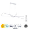 LEDTM® DOLORES 61280 Μοντέρνο Κρεμαστό Φωτιστικό Οροφής LED 105W 11760lm 300° AC 220-240V IP20 Ρυθμιζόμενο Λευκό CCT με Χειριστήριο από 2700K έως 6000K Dimmable - Lumileds SMD Chip - Λευκό Ματ - Μ110 x Π17 x Υ17.5cm - 3 Χρόνια Εγγύηση - Image 2