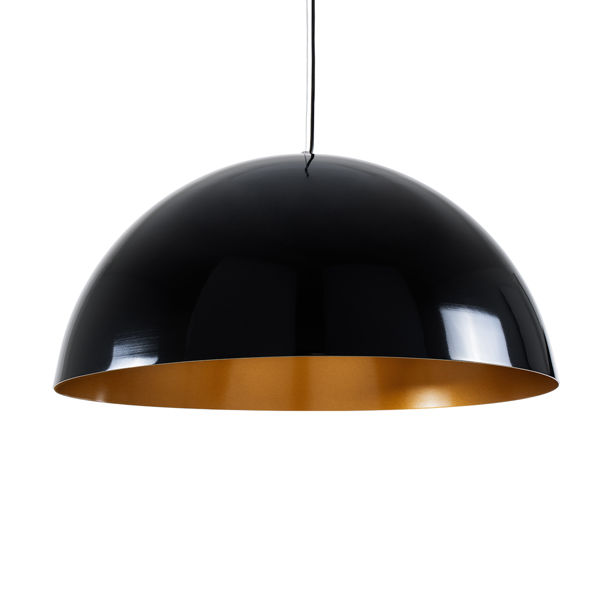 LEDTM® LUNE 01342 Μοντέρνο Κρεμαστό Φωτιστικό Οροφής με Ντουί 1 x E27 AC 220-240V IP20 - Μαύρο & Χρυσό - Μ60 x Π60 x Υ30cm - Image 2