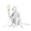 LEDTM® APES 01808 Μοντέρνο Επιτραπέζιο Φωτιστικό Πορτατίφ με Ντουί 1 x E27 AC 220-240V IP20 - Λευκό - Μ30 x Π27 x Υ30cm - Image 2