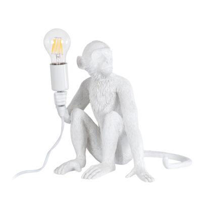 Alternative view of LEDTM® APES 01808 Μοντέρνο Επιτραπέζιο Φωτιστικό Πορτατίφ με Ντουί 1 x E27 AC 220-240V IP20 - Λευκό - Μ30 x Π27 x Υ30cm