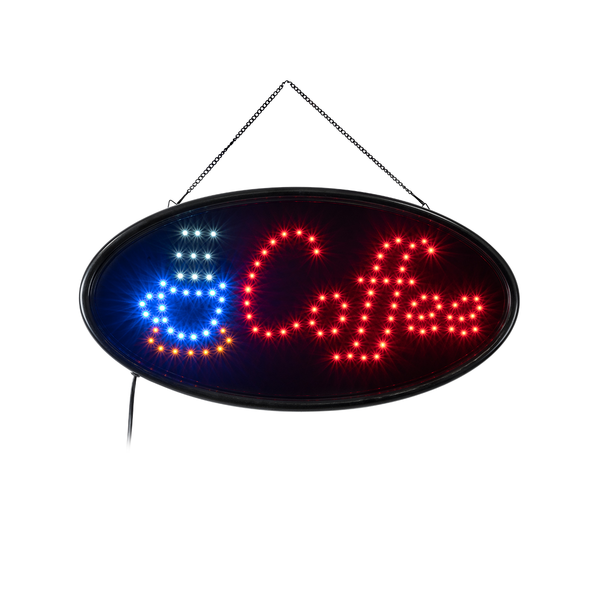 LEDTM® 75687 Φωτιστικό Ταμπέλα LED Οβάλ Σήμανσης COFFEE με Πρίζα AC 230V Μ48 x Π1.8 x Υ24.5cm - Image 2