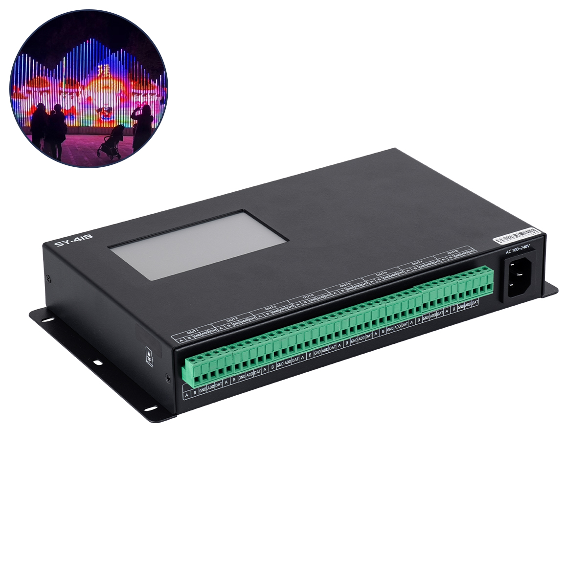 LEDTM® 90147 SEEKWAY SY-418 - Professional Master Controller - Full Colour LED Digital SPI Pixel Control System - Controller για Ψηφιακά Προϊόντα LED Digital Pixel TTL & DMX512 - Single Colour & RGB & RGBW - Synchronous & Asynchronous - 3 Χρόνια Εγγύηση - Image 2