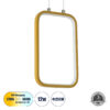 LEDTM® DEROBA 61301 Μοντέρνο Κρεμαστό Φωτιστικό Οροφής LED 12W 1320lm 360° AC 220-240V IP20 Ρυθμιζόμενο Λευκό CCT με On/Off 2700K/4500K/6000K - Lumileds SMD Chip - Χρυσό Βούρτσας - Μ16 x Π1.6 x Υ25.5cm - 3 Χρόνια Εγγύηση - Image 2