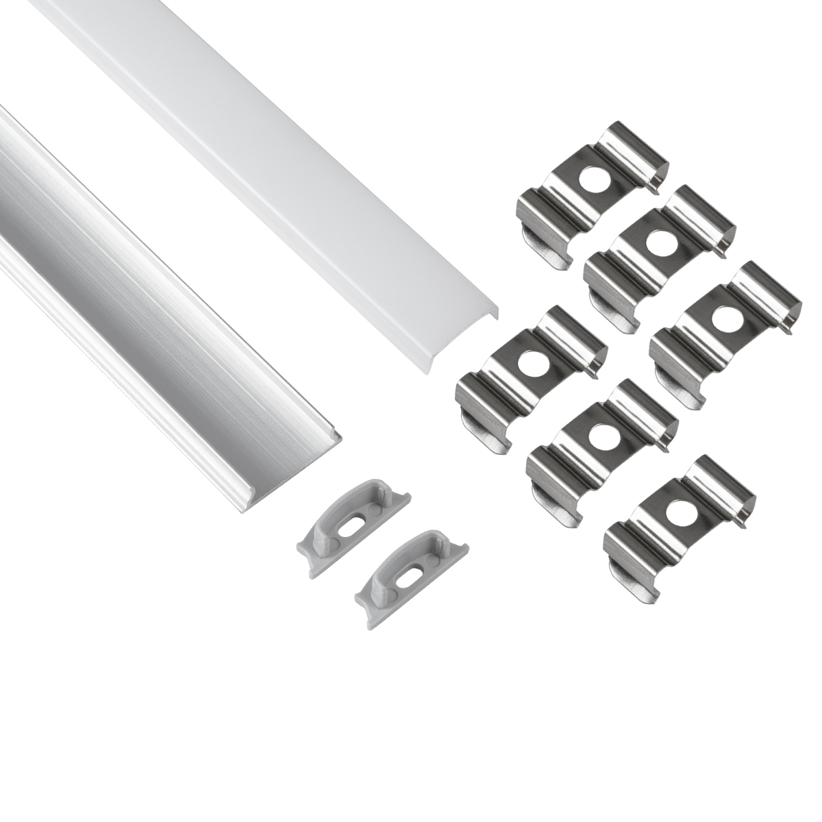 LEDTM® CURVED-PROFILE 70802-3M Προφίλ Αλουμινίου - Βάση & Ψύκτρα Ταινίας LED με Λευκό Γαλακτερό Κάλυμμα - Επιφανειακή Χρήση - Εύκαμπτο με Δυνατότητα Κυρτής Τοποθέτησης - Πατητό Κάλυμμα - Ασημί - 3 Μέτρα - Πακέτο 5 Τεμαχίων - Μ300 x Π1.8 x Υ0.5cm - Image 3