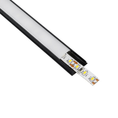 Alternative view of LEDTM® CURVED-PROFILE 70804-3M Προφίλ Αλουμινίου - Βάση & Ψύκτρα Ταινίας LED με Λευκό Γαλακτερό Κάλυμμα - Επιφανειακή Χρήση - Εύκαμπτο με Δυνατότητα Κυρτής Τοποθέτησης - Πατητό Κάλυμμα - Μαύρο - 3 Μέτρα - Πακέτο 5 Τεμαχίων - Μ300 x Π1.8 x Υ0.5cm