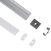 LEDTM® ALP-LINEAR SURFABO 70805-3M Επιφανειακό Προφίλ Αλουμινίου με Λευκό Γαλακτερό Πατητό Κάλυμμα για Ταινίες LED IP20 - Ασημί & Λευκό - Μ300 x Π1.6 x Υ0.7cm - Πακέτο 5 Τεμαχίων - Image 3