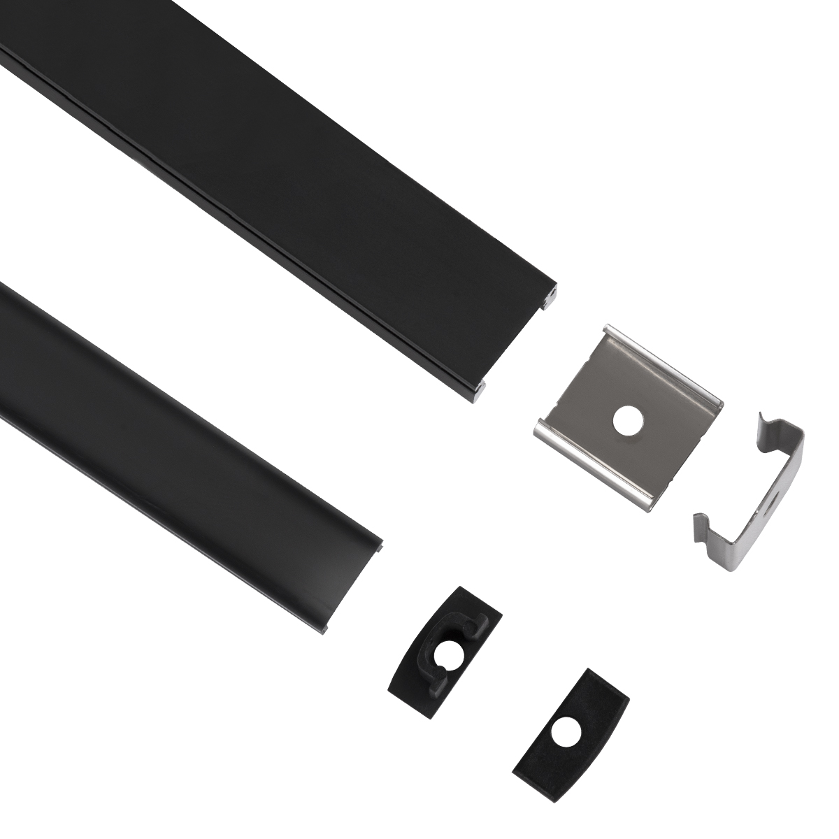 LEDTM® ALP-LINEAR SURFABO 70806-3M Επιφανειακό Προφίλ Αλουμινίου με Μαύρο Φιμέ Πατητό Κάλυμμα για Ταινίες LED IP20 - Μαύρο - Μ300 x Π1.6 x Υ0.7cm - Πακέτο 5 Τεμαχίων - Image 3